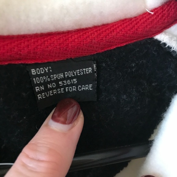 NWOT Koman sz M off white 1/4 zipper fleece - Picture 6 of 8